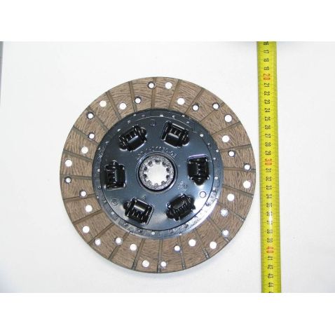 The clutch disc is driven