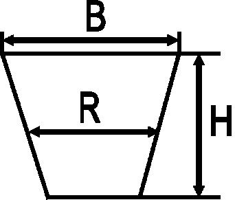Справочная таблица размеров клиновых ремней